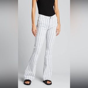 Frame Striped Flare Jeans